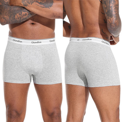 5pcs Men Cotton Boxer Briefs Underwear