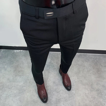 Men Stretch Slim Formal Casual Pants Fashion