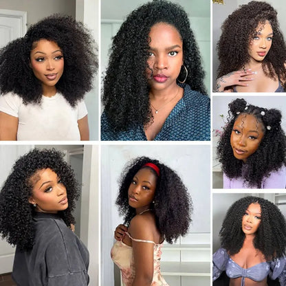3 in 1 Afro Kinky Curly Flip Over Half Wigs
