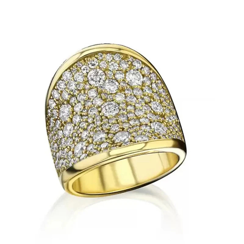 Geometric Design Women Full Round Cubic Zirconia