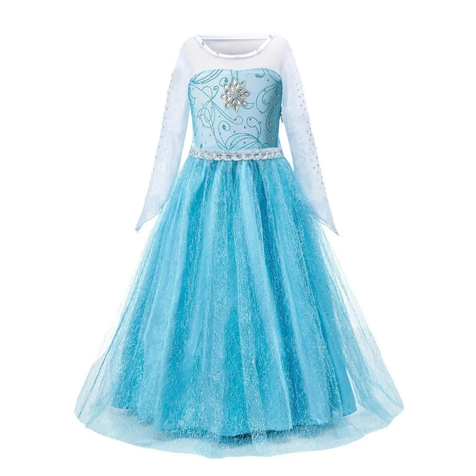 Girls Elsa Anna Dress Princess Carnival Jasmine Rapunzel