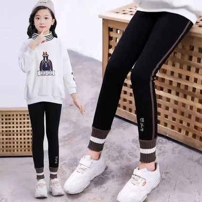 Kids' Thermal Fleece-Lined Thickened Leggings