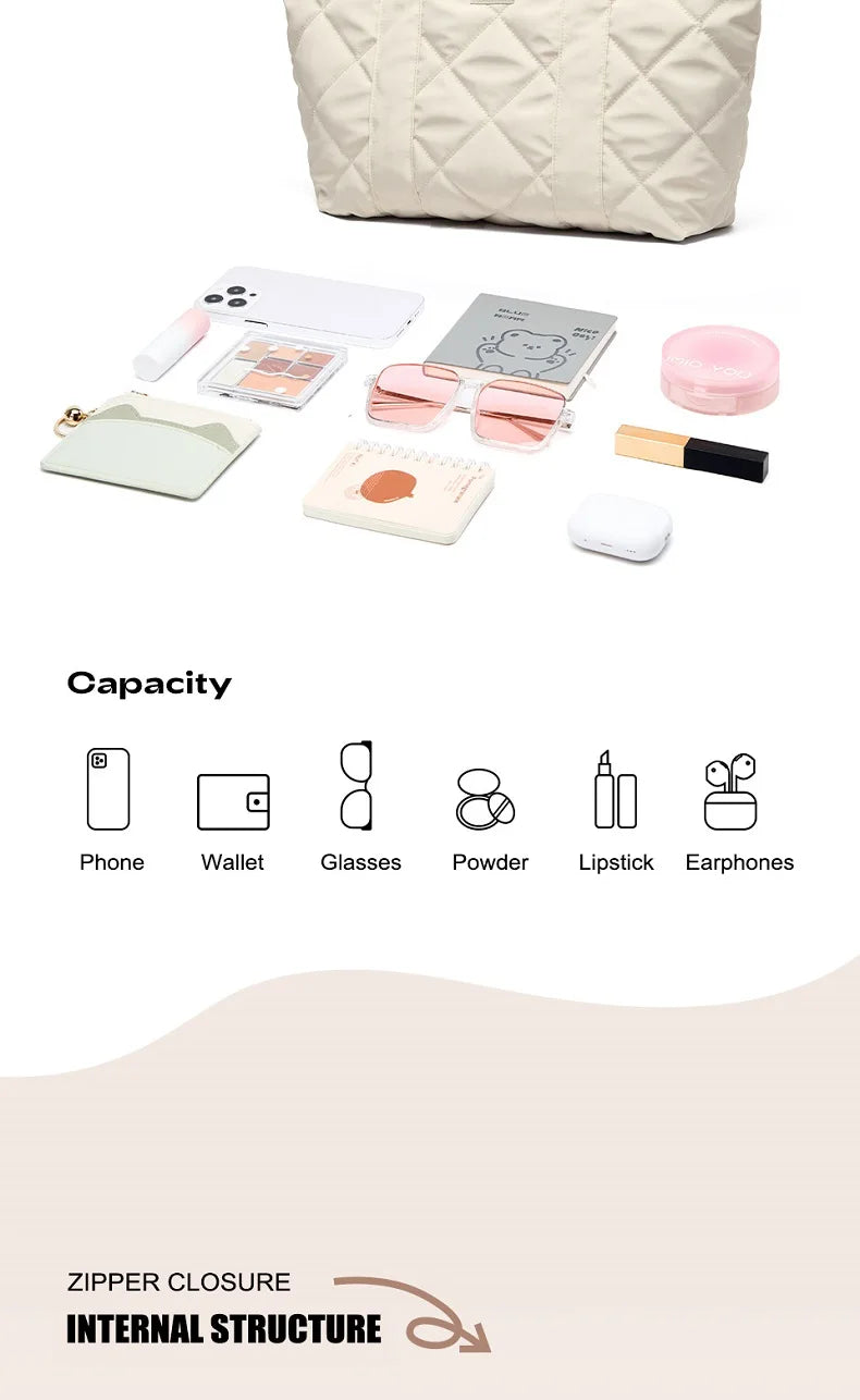 LEE Large Soft Puffer Bag Women Down-filled