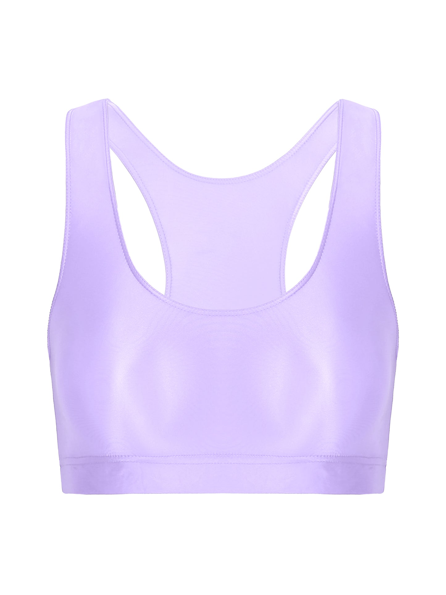 Glossy Womens Mid Waist Gym Fitness Yoga