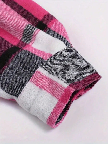 Women's Long Sleeve Flannel Plaid Shirt Casual