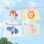 4PCS Cute Dinosaur Boys Breathable Underwear