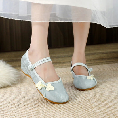 Womens Cloth Shoes Streetwear Embroidery Casual Vintage
