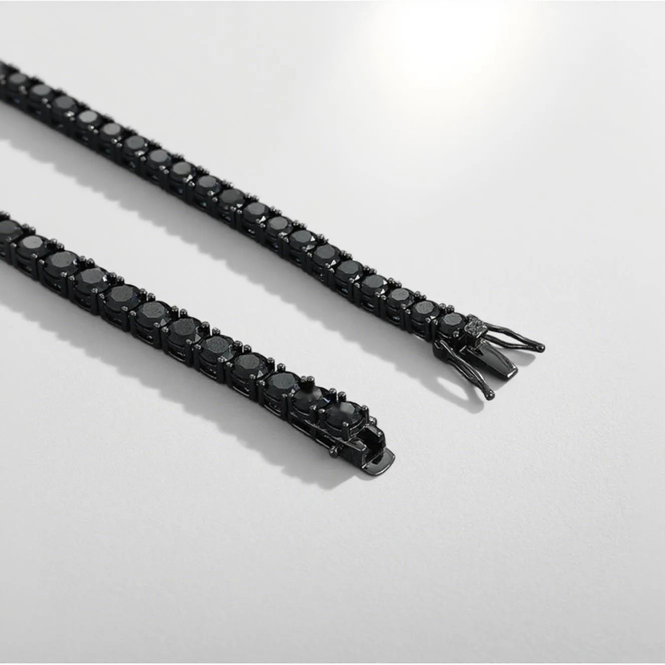 Black Moissanite Tennis Bracelet Full Diamond Sterling
