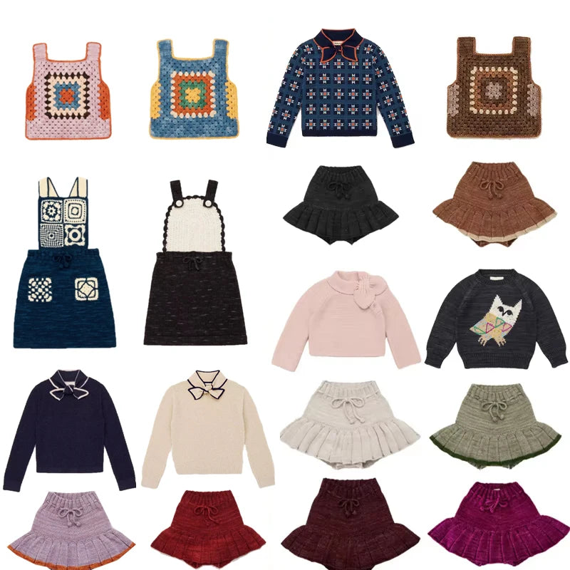 Girls Sweaters and Skirts Clothing Sets