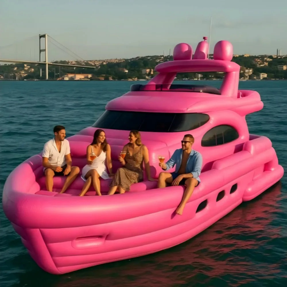 Large Custom Inflatable Pink Boat High Quality