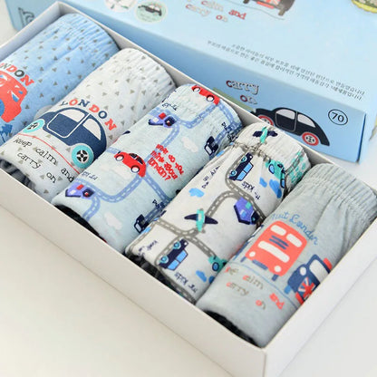 5 Pcs Boys Briefs Dinosaur Shark Toddler Brief Underwear