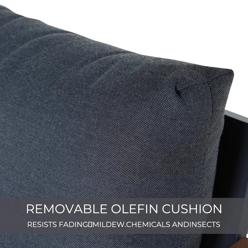 Outdoor 4-Piece Modern Furniture Sets Faux Wood Grain