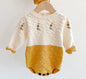 Baby Girls Knitting Romper Red Fashion