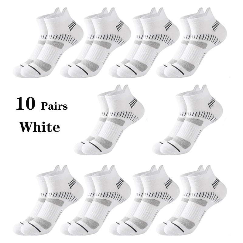 10 Pairs Men Ankle Athletic Socks