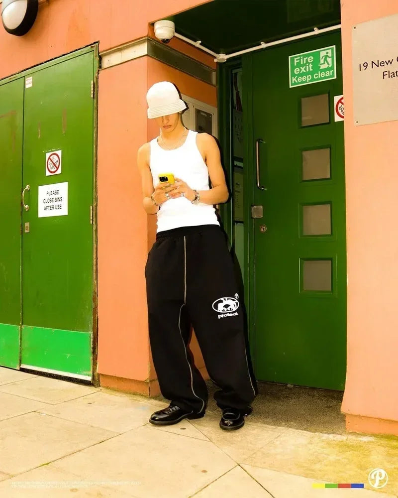 Man Long Pants Cargo Streetwear Joggers