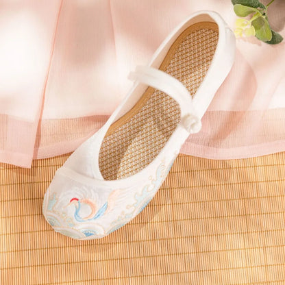 Womens Cloth Shoes Streetwear Embroidery Casual Vintage