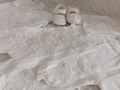 5 Pcs Girl/Boy Hospital Exit Newborn Bling Outfits