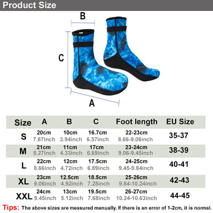 Camouflage Diving Neoprene Anti-Slip Water Socks