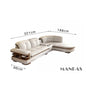 Luxury L-Shaped Genuine Leather Sectional Sofa Set
