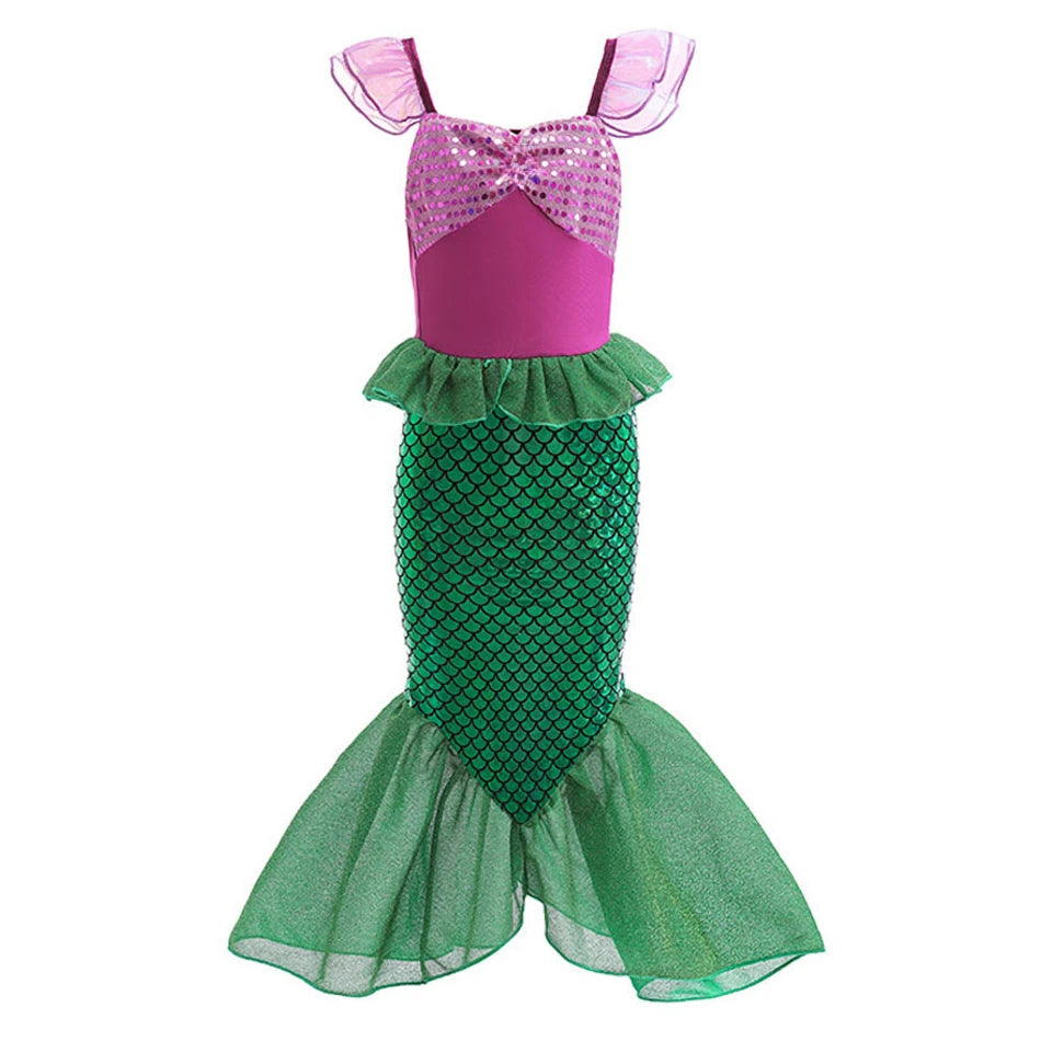 Girls Elsa Anna Dress Princess Carnival Jasmine Rapunzel