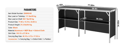 Folding Portable Bar Podium Table