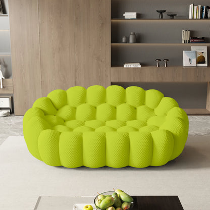 Modern Curved Loveseat Couch Football-Shaped