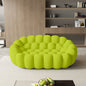 Modern Curved Loveseat Couch Football-Shaped