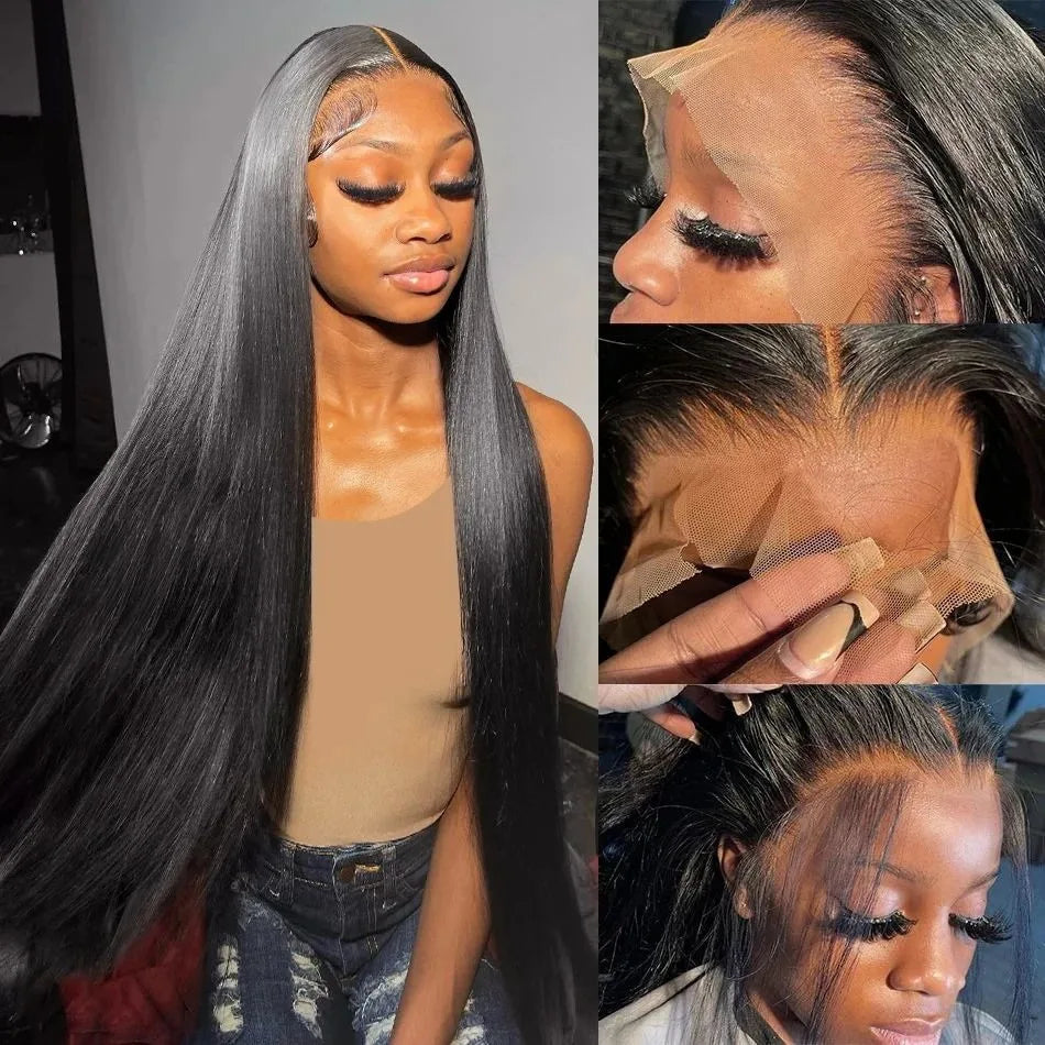 High Density Lace Frontal Black Bone Straight Human Hair
