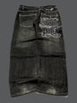 Oversized Print Baggy Jeans Men Vintage Gothic