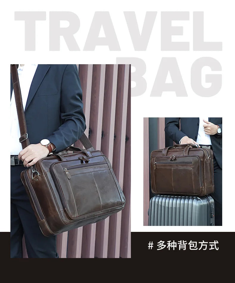 Genuine Leather Men Briefcase Business bag
