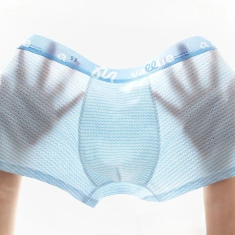 4PCS Teen Boys Mesh Breathable Antibacterial Underwear