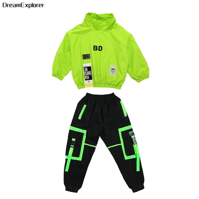 Boys/Girls Hip Hop Jacket Cargo Pants Child Pullover