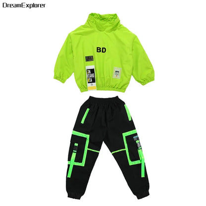 Boys/Girls Hip Hop Jacket Cargo Pants Child Pullover