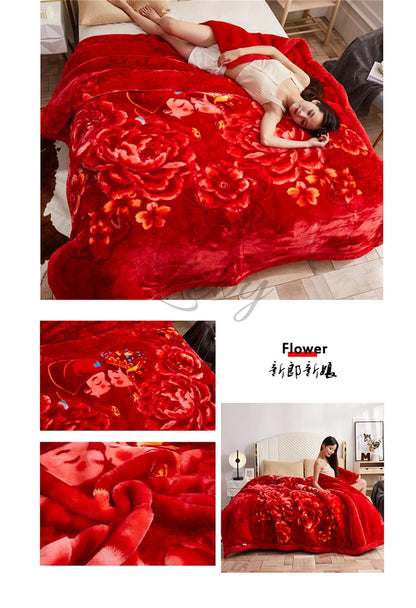 European Style Warm Raschel Blanket Weighted Comforter