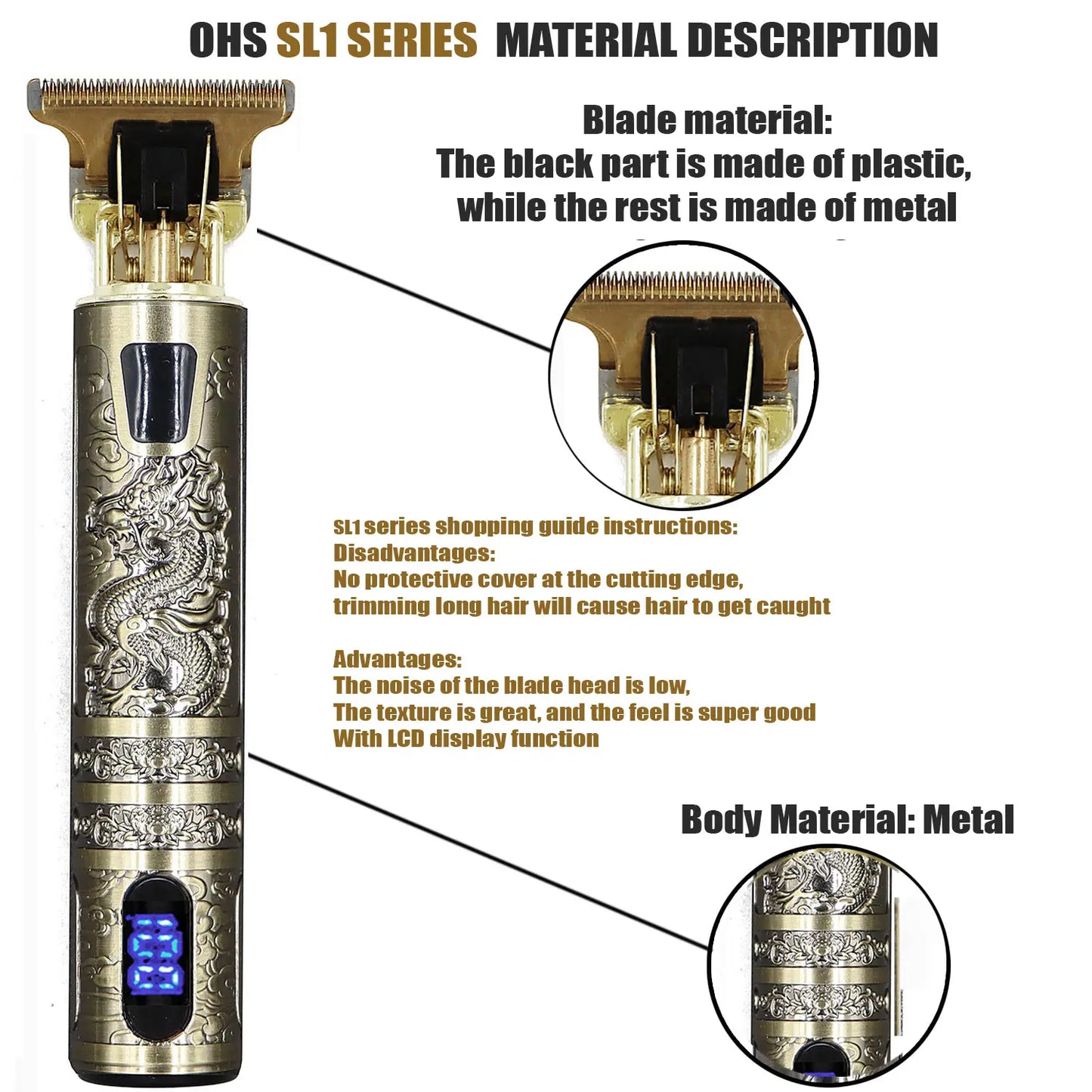 Beard Shaving Body Hair Trimmer Clippers Electric