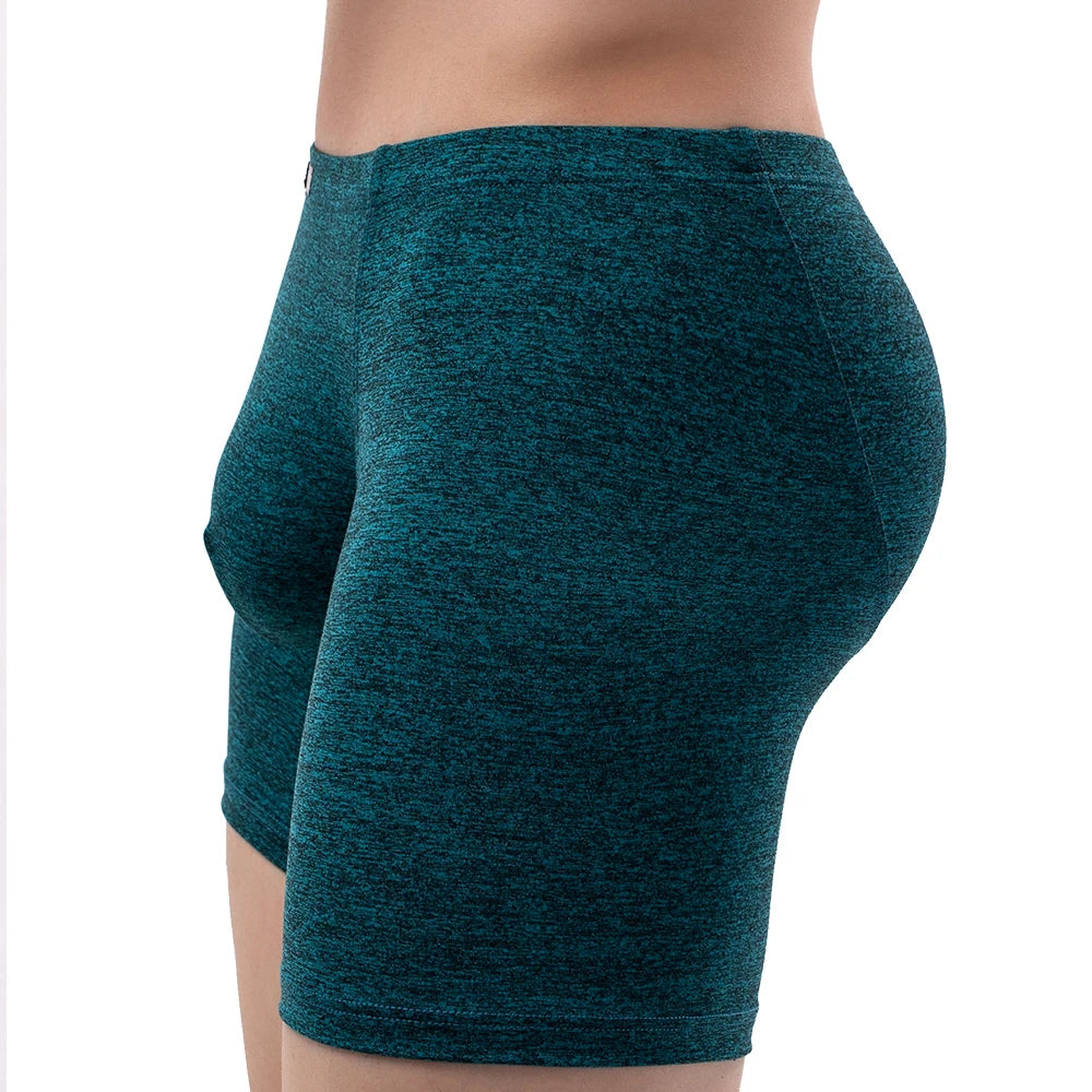 Men's Long Leg Boxer Briefs Sexy Bulge Trunks