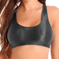 Glossy Womens Mid Waist Gym Fitness Yoga