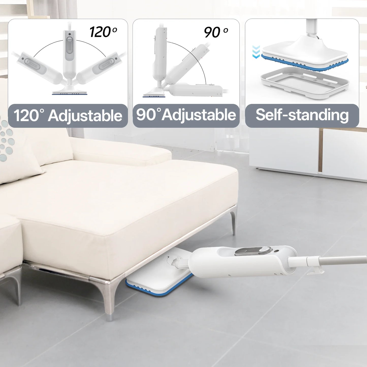 Powerful Mop Scrubbing Steam Cleaner Detachable Floor