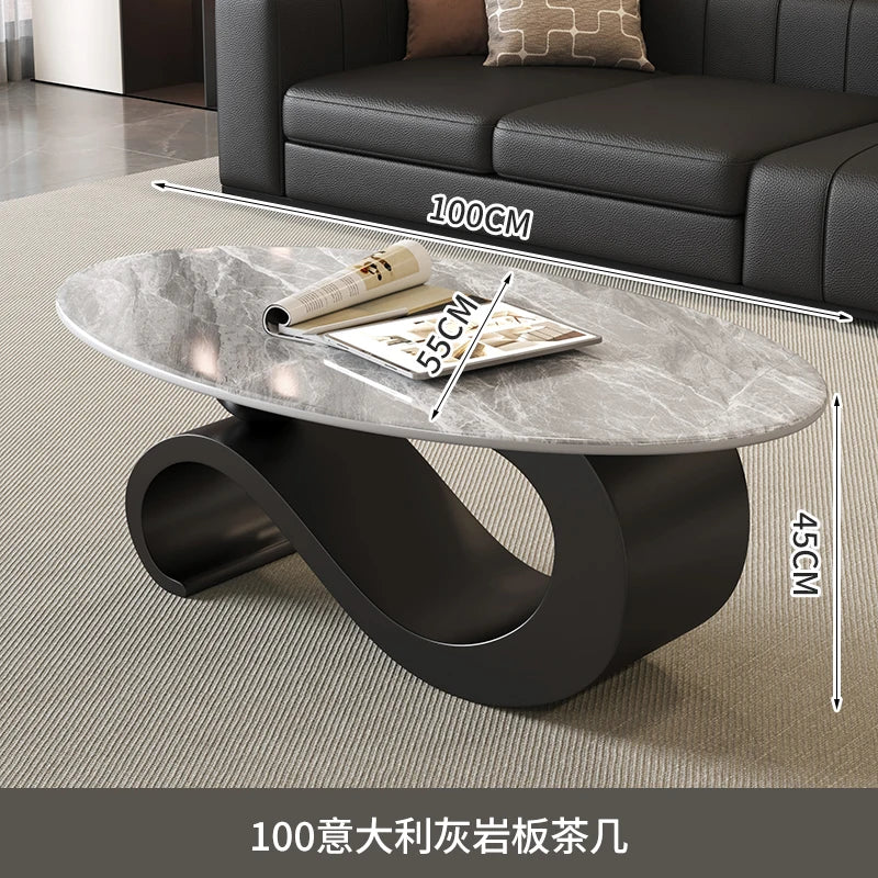 Retro Coffee Table Beauty Luxury Oval Classic