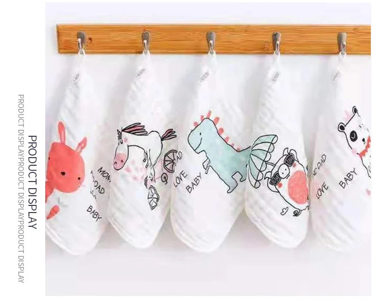 5pcs Cartoon Newborn Absorbent Face Towel