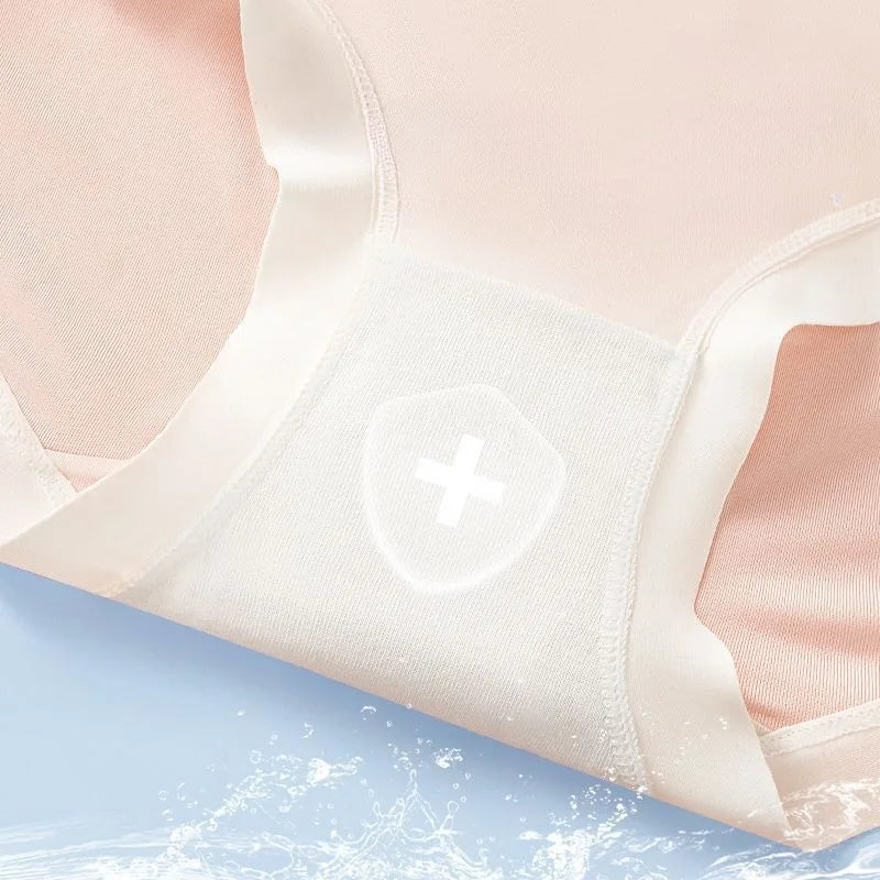 4PCS Girls Breathable Antibacterial Thin Briefs