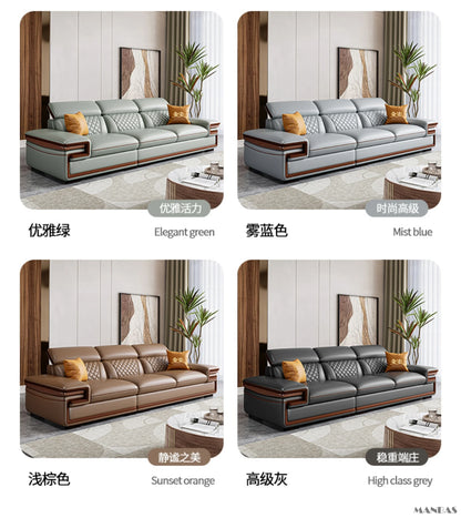 Genuine Leather Sofa Set for Living Room
