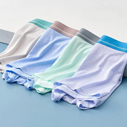 4PCS Teen Boys Mesh Breathable Young Children Underwear