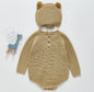 Baby Girls Knitted Bodysuit Long Sleeve Ruffled