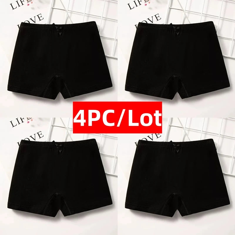 4PC Teen Girl Boxers Pure Cotton Panties
