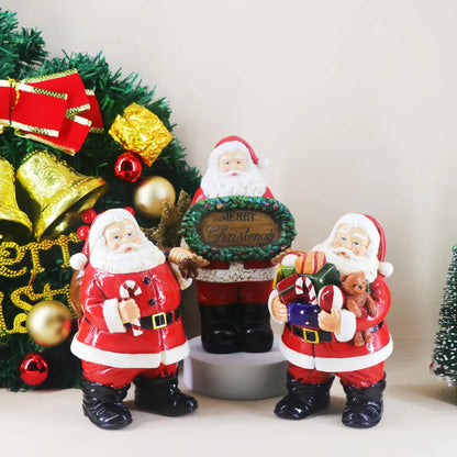 Resin Santa Claus Sculpture Holiday Accessories Decoration