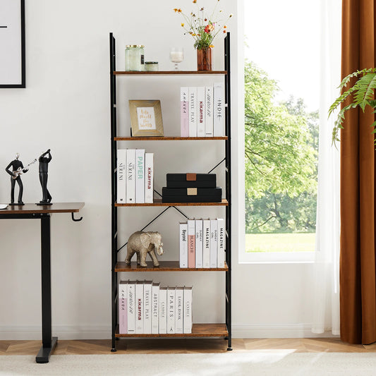 5 Tier Modern Book Case Storage Organizer