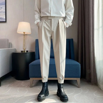 Solid Color Baggy Casual Harem Pants Men