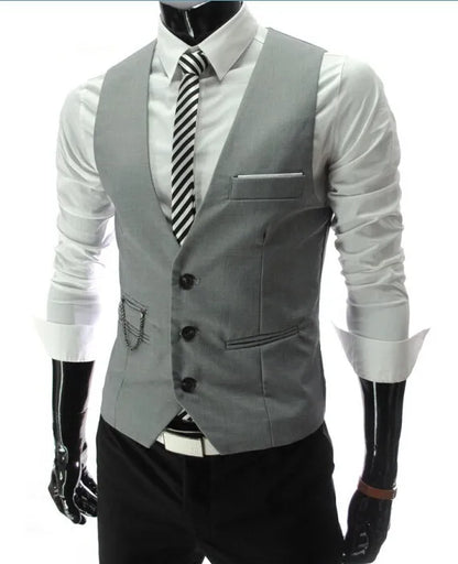 Mens Dress Vests Slim Fit Casual Formal