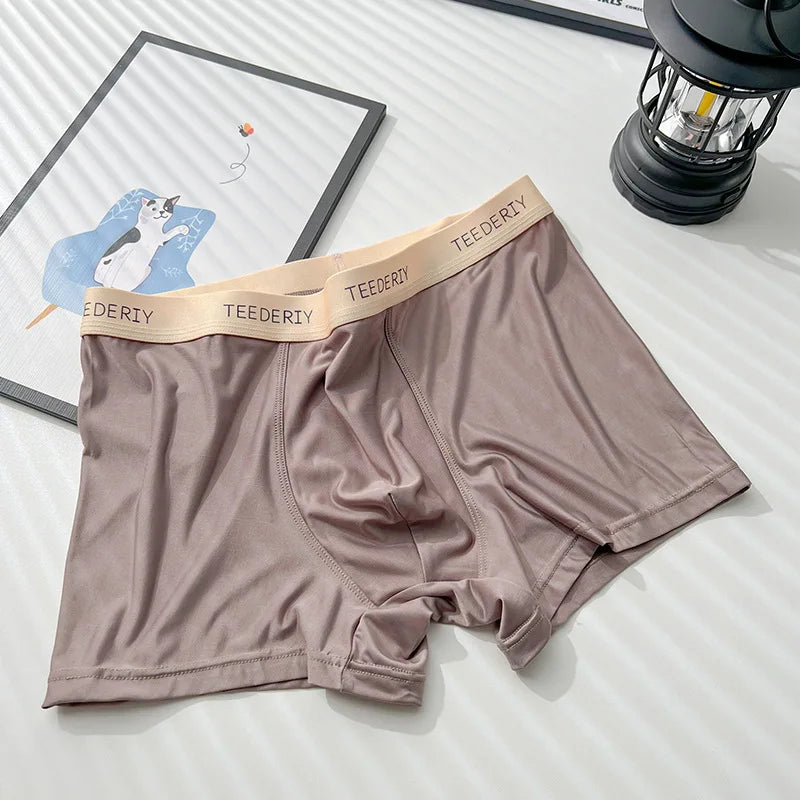 3pcs Comfortable Silk Mens Underwear Shorts XXL 3XL 4XL